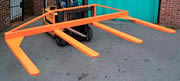 Forklift multi tine attachment